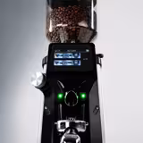 Râșniță de cafea profesională - recipient 1,2 kg - Ø 75 mm cuțite plate - detectare automată a suportului cu sită - carcasă din aluminiu - alb