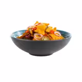 (6 szt.) Miska bufetowa kwadratowa - CANCUN - Melamina - 1l - 205x205x65mm - Brązowy/Niebieski