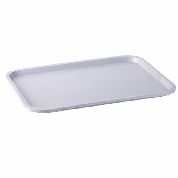 (6 pieces) Canteen Serving Tray Set – Polypropylene - GN 1/1 Gastronorm - Grey - Textured Surface