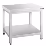 RVS onderbouwtafel 800x600mm - met onderplank