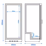 Rvs vrieskast PREMIUM - 258l - met 4 roosters - Kunststof binnendeur(en)