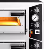Električna peć za pizzu - 990x1270 mm - 6+6 x 35 cm (Duboko) - za Ø 35 cm pizzu - do 450 °C - Mehaničko