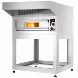 Electric Deck Pizza Oven - Single Deck - Refractory Stone Deck - 4 x Ø 35cm (13.8") - Mechanical Controls - up to 400°C - incl. Stainless steel hood & Base frame