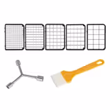 Tagliaverdure elettrico professionale - 200W - incl. disco da taglio 4mm & 5 griglie per cubetti