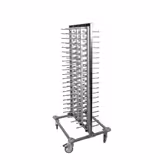 Tányértartó kocsi kétoszlopos - legfeljebb 80 tányér - Ø 16 - 32 cm - Gurulós