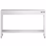 Edelstahl Arbeitstisch PREMIUM - 1400x700mm - mit Grundboden