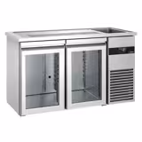 Direct Draw Beer Dispenser / Kegerator PREMIUM - 1550x700mm - Double Glass Doors