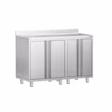 Arbeitsschrank - für Kaffeemaschine - 1400x600mm - mit 4 Flügeltüren & Aufkantung