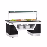 Buffet counter cold BELFAST - 2000mm - with cooling tray & castors - for GN 1/1