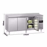 Koelwerkbank ECO - 1795x700mm - met 3 deuren & met achterwand