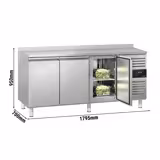 Kylbänk ECO - 1795x700 mm - 294 l - Fläktkyla - GN 1/1 - med 3 dörrar - med bakkant