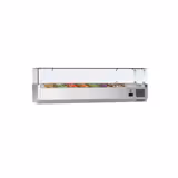 Opzetkoelvitrine ECO - met glazen afdekplaat - 1600x335mm - 7x GN 1/4