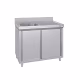 Lavello armadiato ECO - in acciaio inox - 1000x600mm - 1 vasca a sinistra