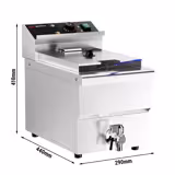 Fritadeira elétrica - 8 litros - 3,25 kW - com torneira de drenagem