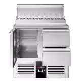 Saladetti Mini PREMIUM - 900x700 mm - 1 ovi & 2 vetolaatikkoa - varten 5x GN 1/6 astiaa
