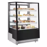 Kühl- & Kuchenvitrine - 900mm - Doppelverglasung - mit 3 Ablagen