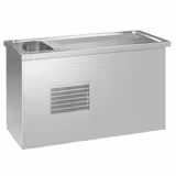 Comptoir de bar réfrigéré Premium PLUS – 1550 × 700 mm – 1 porte vitrée & 2 tiroirs