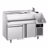 Bar-Cocktail-Getränkekühltisch - 1200mm - 150 Liter - 1 Tür, 1 Schublade & 230V Steckdose