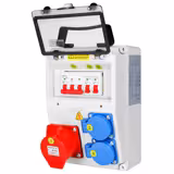 Quadro di distribuzione - 2x Schuko 230V, 1x CEE 16A prese - Schuko/CEE - IP54 - a parete