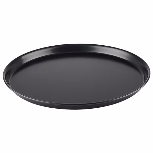 (6 kom) Pleh za pizzu - plavi čelik - Ø 400 mm - Visina: 25 mm - crni premaz