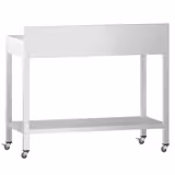 PREMIUM roestvrijstalen werktafel - 800x600mm - met onderstel, opstaande rand & wielen