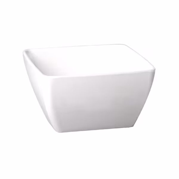 (6 stuks) Schaal - PURE - Melamine - 1,5L - vierkant - 190x190mm - stapelbaar - Wit
