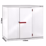 Cella frigorifera TN - 1735x2085mm - 5,91m³ - con pavimento - pannello 80mm