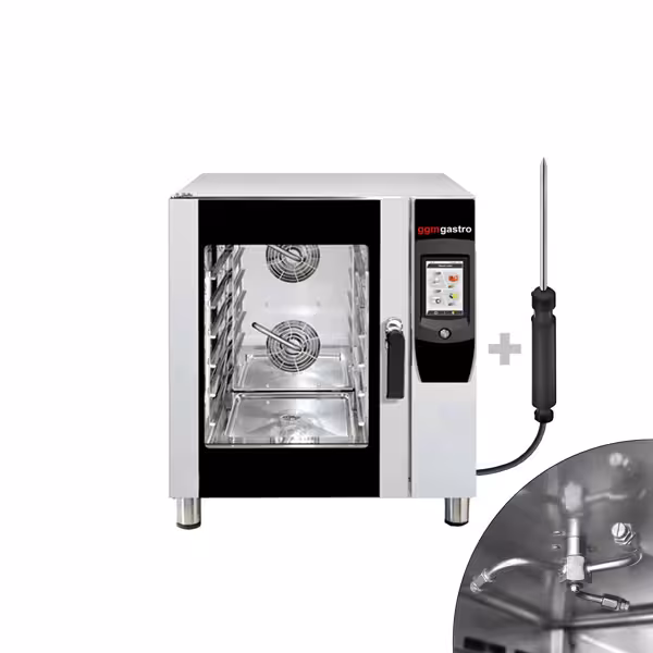 Kombidämpfer - Touch - 6x EN 600x400 oder 6x GN 1/1 - inkl. Waschsystem & Temperaturfühler