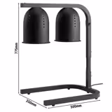 Lampa grzewcza na podczerwień – 500 W – czarna  