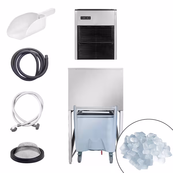 Ice Maker - Nugget Ice - 335 kg / 24 h - incl. Ice Storage Bin and Transport Trolley