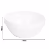 (6 uds) Bol - FRIENDLY - PET (reciclado) - 2,5L - redondo - Ø230mm - Profundidad: 105mm - Blanco