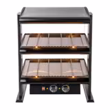 Warmhaltevitrine - 710mm - 1,02 kW - mit 2 Ablagen - separat steuerbar
