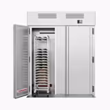 Armadio a carica frontale in acciaio inox PREMIUM - GN 2/1 - 2700L - fino a +8°C - con 2 porte - LED; ventilato; HACCP