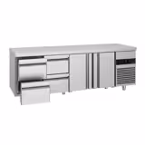 Table réfrigérée PREMIUM - 2330x700 mm - avec 2 portes - 4 tiroirs