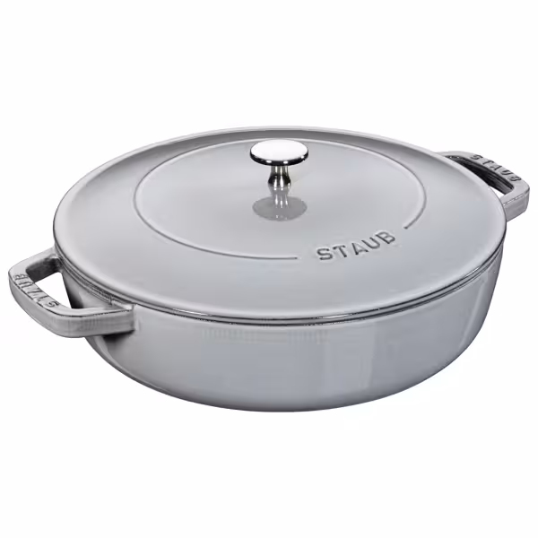 STAUB | BRAISERS - Sauteerpan met Chistera Drop Structure - 280mm - Gietijzer - Grafietgrijs