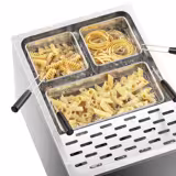 Commercial Electric Pasta Cooker - Single Tank - Countertop - 40L - 3.2kW - with Drain Tap - with 3 Baskets