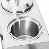 Commercial Heated Twin Sauce Pump Dispenser 3.4 L – 2 pumps - 2 inner containers - Dual thermostats - On/Off lights