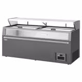 Supermarket Island Freezer - 2104x850mm - 646 Litres - with Dividers - Grey