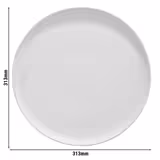 (12 stuks) Pizzabord - porselein - Ø313mm - wit