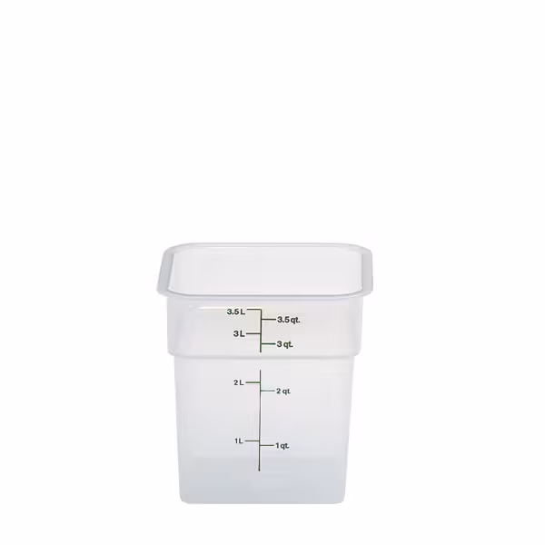 (6 Stück) CAMBRO | CAMSQUARES® - Behälter - 3,8 Liter - Transparent