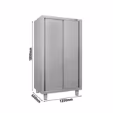 Armoire haute en inox ECO - 1200x600mm - 2 portes coulissantes - Hauteur: 1800mm