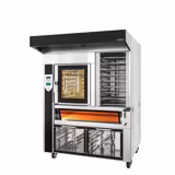 Bäckerei Etagenofen mit Kombidämpfer 6x EN 600x400 - Touch - mit 2 Gärschränken & EN Blechhalter