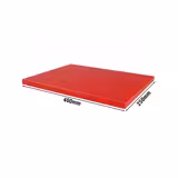 Antislip snijplank - 250x400mm - Dikte: 20mm - HACCP-conform - Polyethyleen - Rood - Antislipvoetjes - Vaatwasmachinebestendig