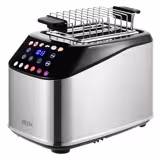 BEEM | 2‑Slice Slot Toaster – 1.4 kW - Touch Display - 2 Independent Slots - Stainless Steel