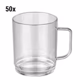 (50 pcs) Polycarbonate Mug - Clear - 250 ml - Break-Resistant