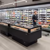 Vrieseiland - 1533x995mm - 260 liter - glazen schuifdeksel - zwart