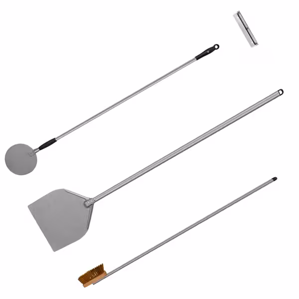 (SET) Pelles à pizza - avec brosse pour four à pizza