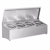 Commercial Condiment Holder - 4x GN 1/6 - 100mm Deep