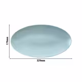 (2 pieces) SELTMANN WEIDEN | Rectangular Coupe Serving Platter – 330x180 mm - Turquoise - Porcelain