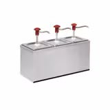 Distributeur de sauces - 3x 2 litres - incl. support en inox